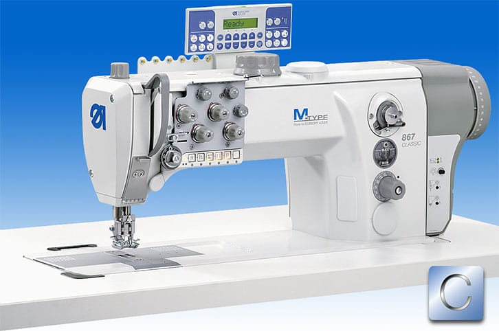 Dürkopp Adler 867-290122-M CLASSIC, máquina de coser industrial plana de 2 agujas y triple arrastre