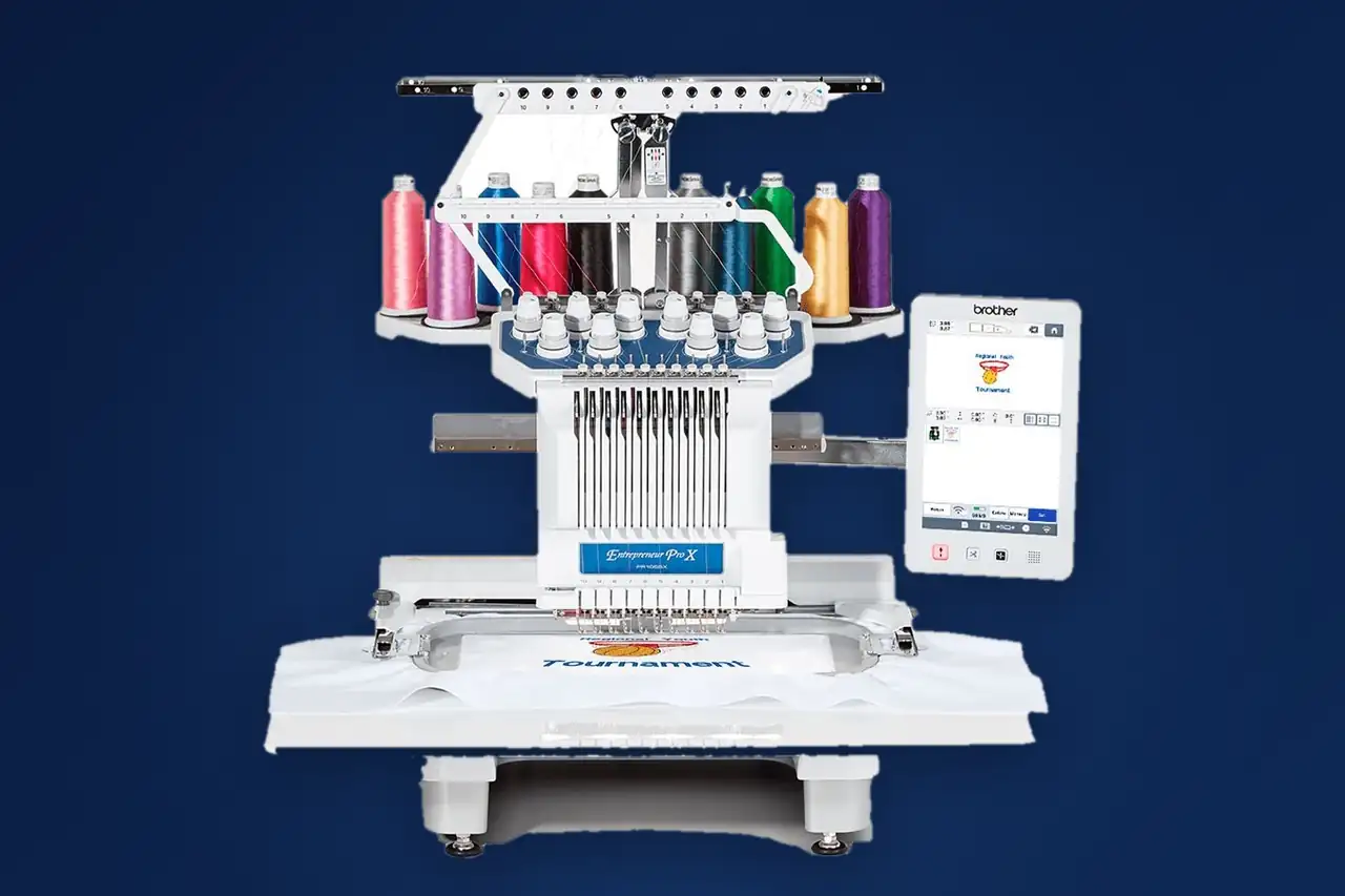 Máquina de bordar industrial Brother PR1055X Entrepreneur Pro X de 10 agujas