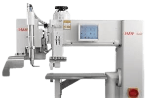 Máquina de soldar por aire caliente PFAFF 8320-020/002 con poste vertical