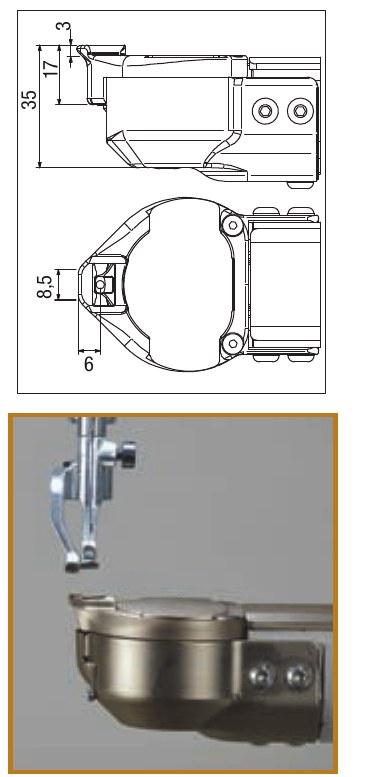 Placa elevada con mesita · kit de costura izquierda