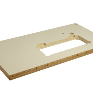 Tablero Carcano Egidio con borde de haya biselado para máquina de coser industrial