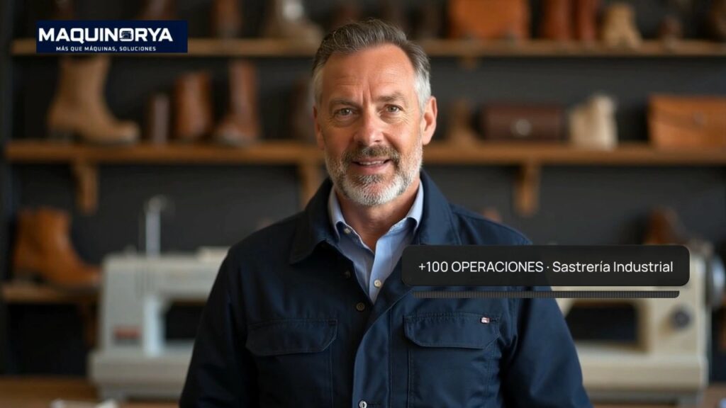 Asesor de Maquinorya presentando el vÃdeo sobre la fabricación de una americana