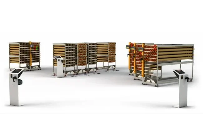 Jentschmann MHS Material Handling System — Manipulación de rollos de material